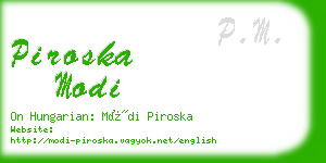 piroska modi business card